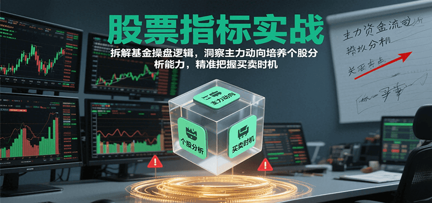 股票指标实战，基金操盘逻辑拆解，洞察主力动向培养个股分析能力把握买卖时机（更新）