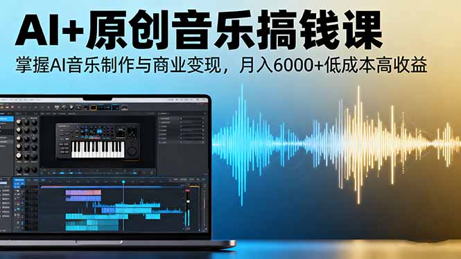 （16324期）AI+原创音乐搞钱课：掌握AI音乐制作与商业变现，月入6000+低成本高收益